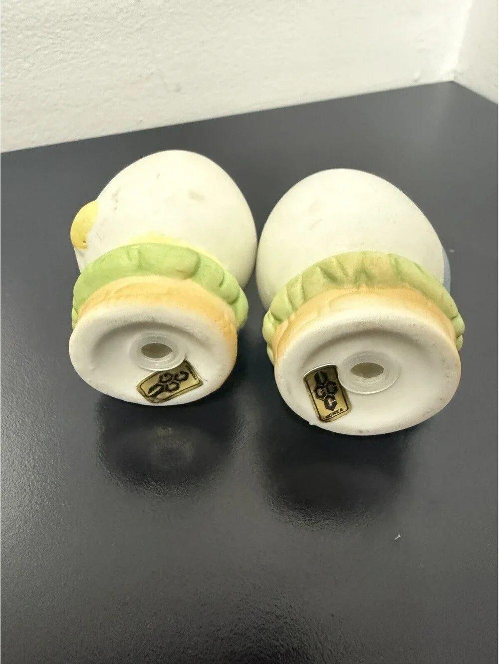 Vintage Mr & Mrs Humpty Dumpty Anthropomorphic Salt & Pepper Shakers UCGC 3”